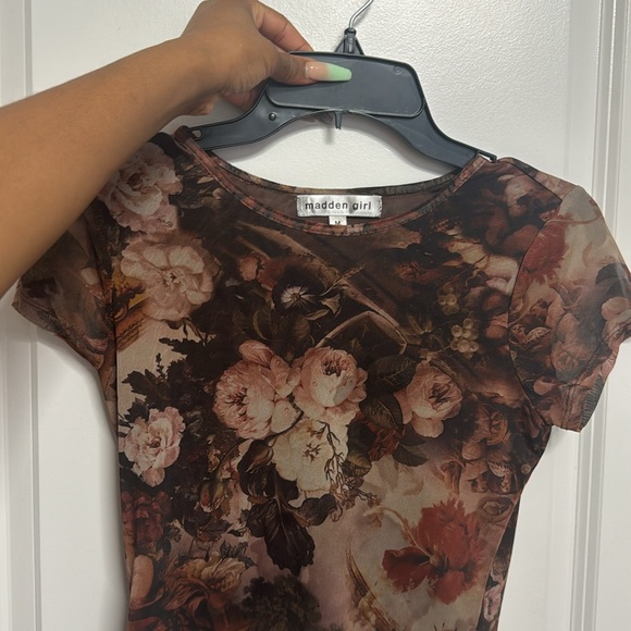 Vintage look Steve Madden mesh shirt double lined mesh - Picture 2 of 3